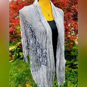 Chico’s Traveler’s Collection Relaxed Fit Boho Crinkled Jacket Size Medium